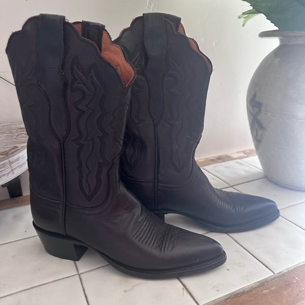 Brown Leather Cowboy Boots